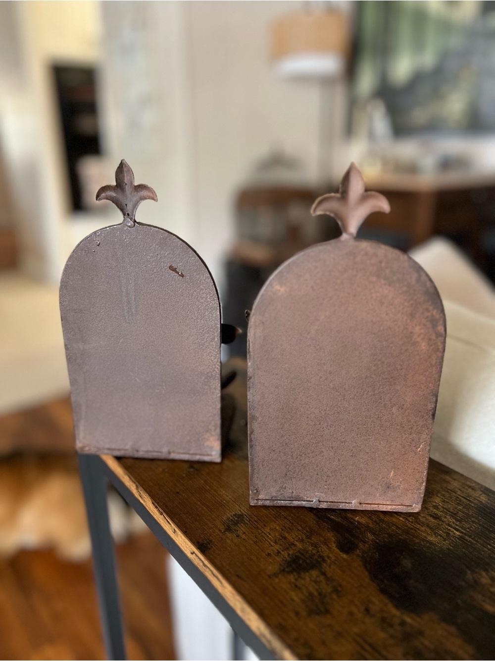 Rustic Metal Birdcage Bookends - Picture 3 of 4